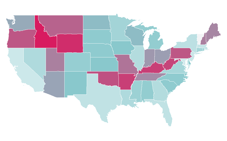 Affinity by region — David Boreanaz, United States