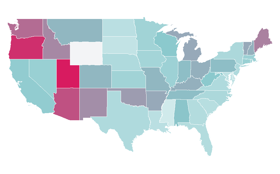 Affinity by region — David Bowie, United States