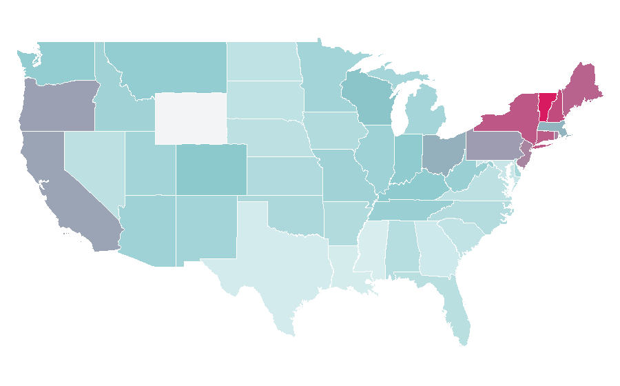 Affinity by region — David Gilmour, United States