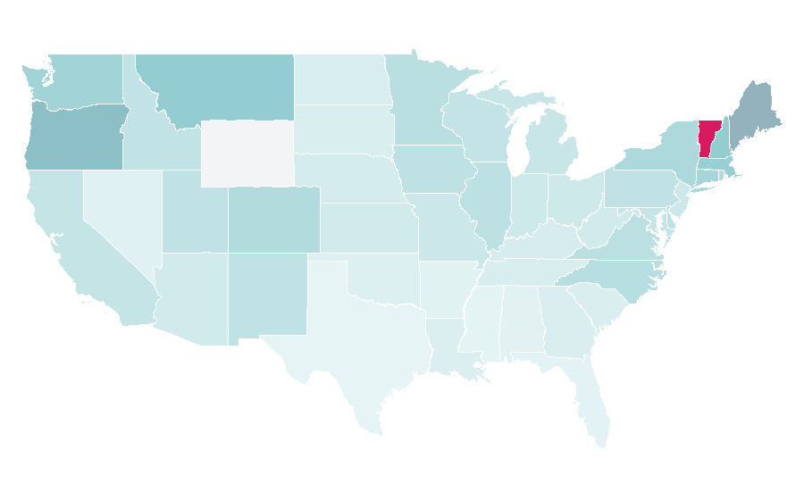 Affinity by region — David Sedaris, United States