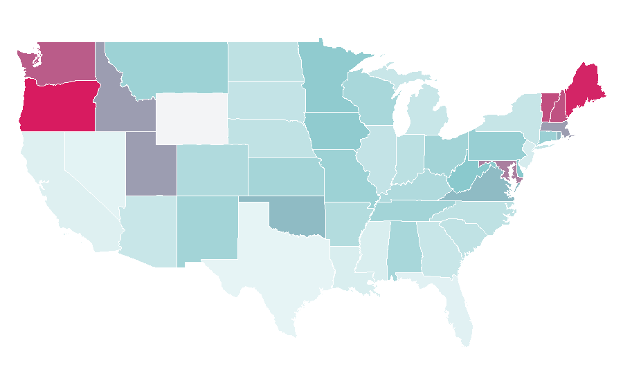 Affinity by region — Dawn French, United States