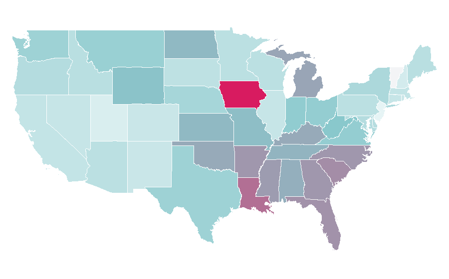 Affinity by region — Dax, Landes, United States