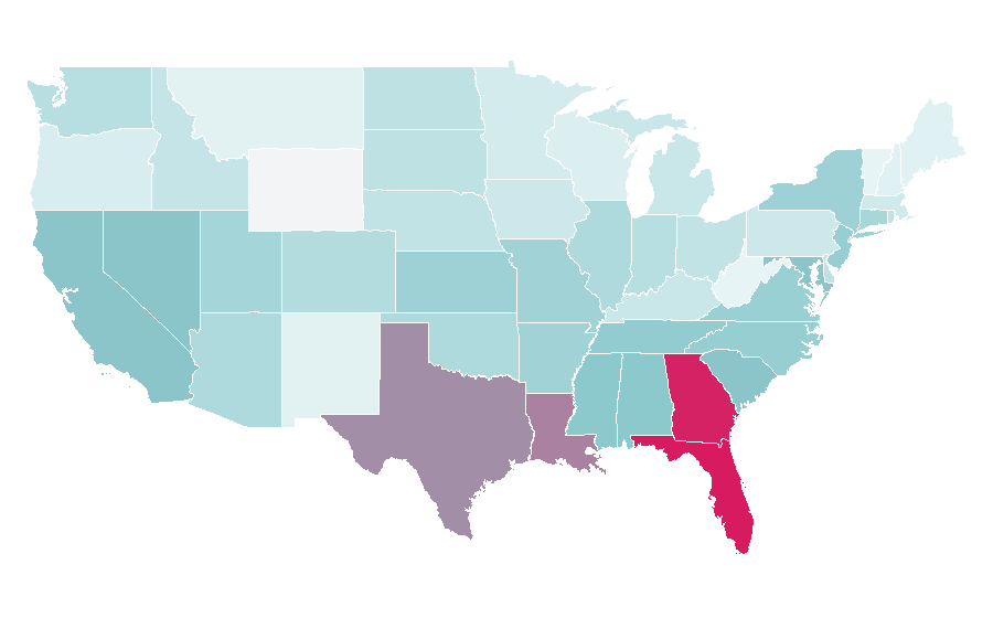 Affinity by region — Day trading, United States