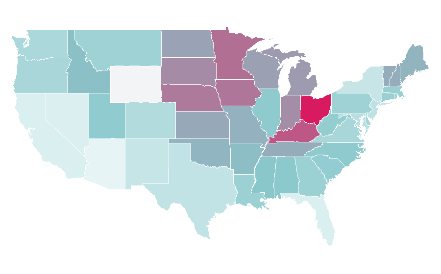 Affinity by region — Daylily, United States