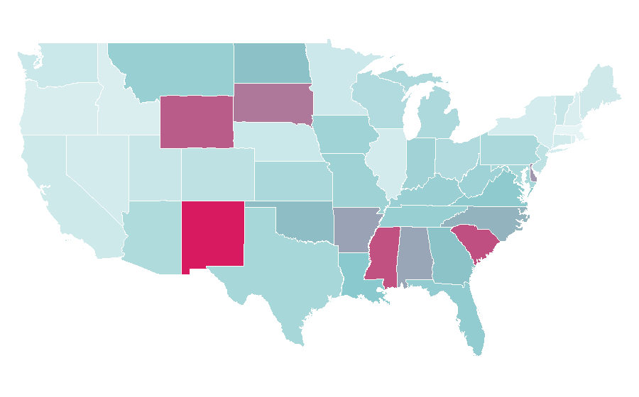 Affinity by region — Days Inn, United States