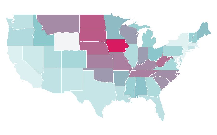 Affinity by region — Days of Thunder, United States