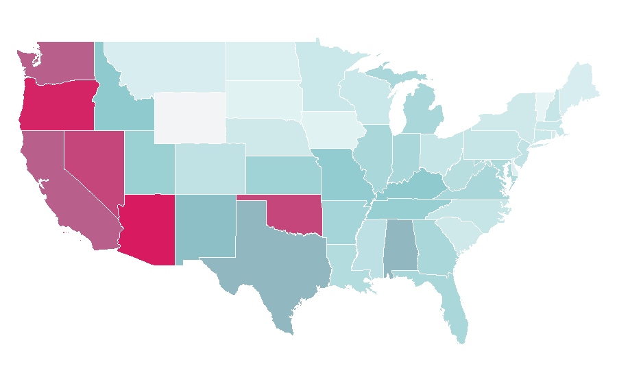 Affinity by region — Dead or Alive (band), United States