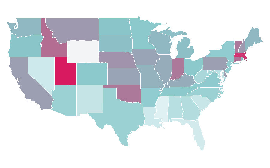 Affinity by region — Dead Poet Society, United States