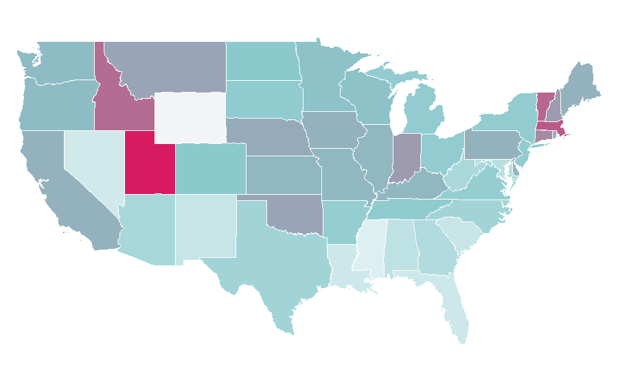 Affinity by region — Dead Poets Society, United States