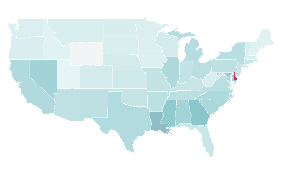 Affinity by region — Dead Presidents, United States