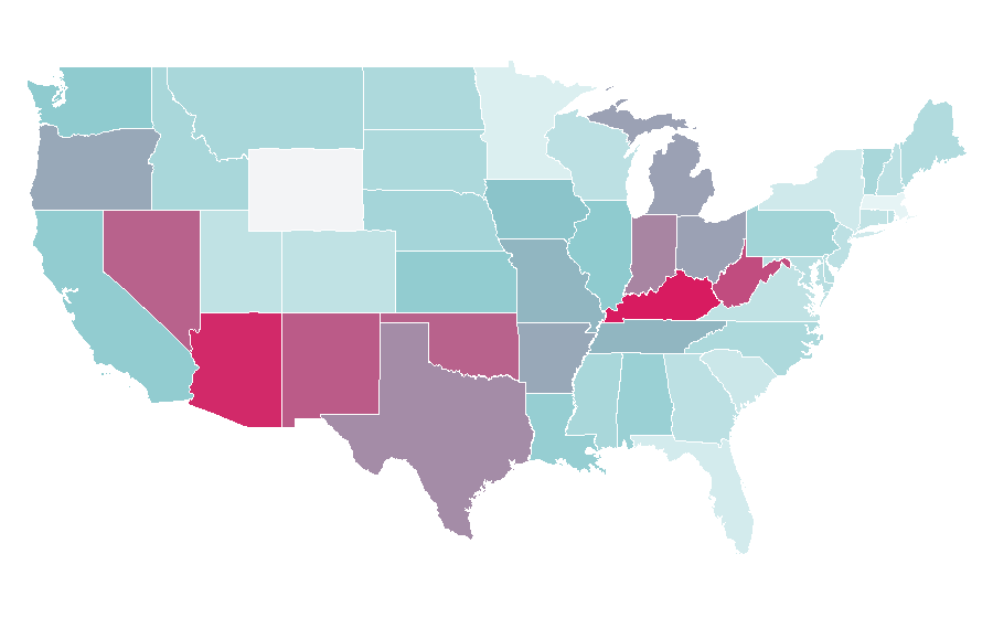 Affinity by region — Dead Rising 2, United States