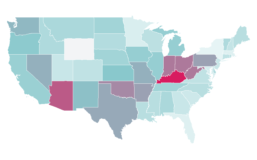 Affinity by region — Dead Rising 4, United States