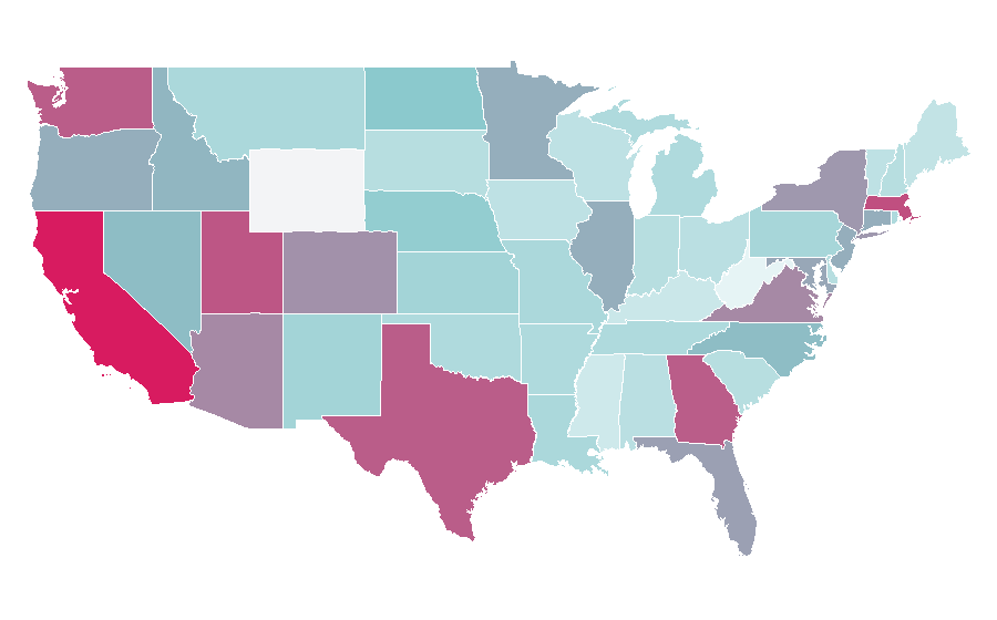 Affinity by region — Deadlift, United States