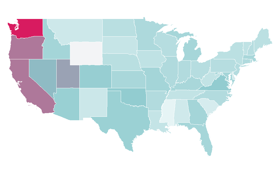 Affinity by region — Deadlock, United States