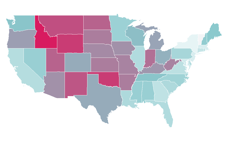 Affinity by region — DEADPOOL: The Movie, United States