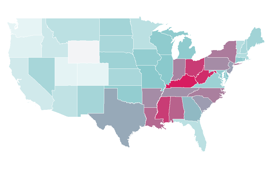 Affinity by region — Dean Ambrose, United States