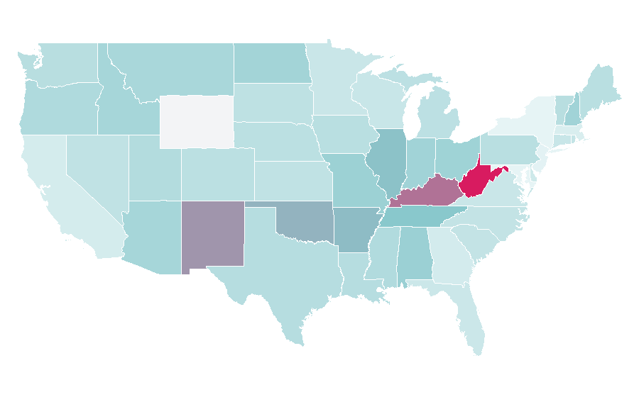 Affinity by region — Dean Guitars, United States