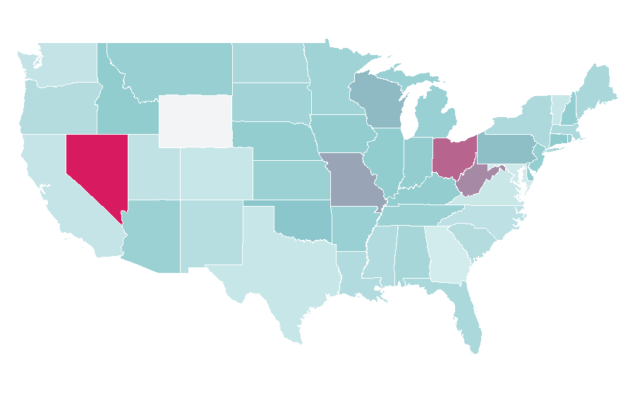 Affinity by region — Dean Martin, United States