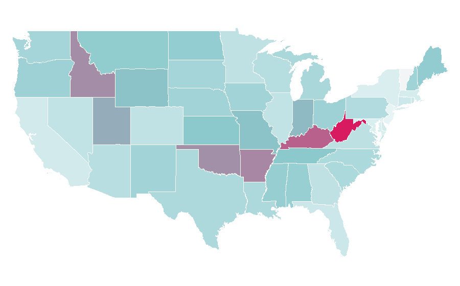 Affinity by region — Dean Winchester, United States