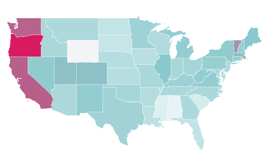 Affinity by region — Death Grips, United States