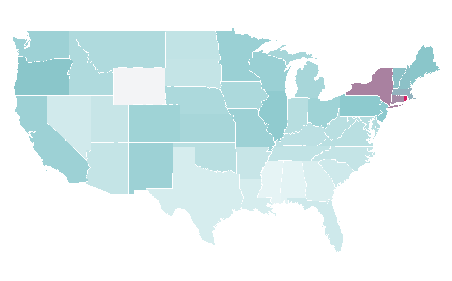 Affinity by region — Debra Messing, United States
