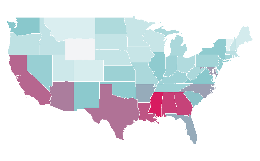 Affinity by region — Deception (U.S. TV series), United States