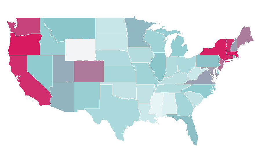 Affinity by region — Deepak Chopra, United States