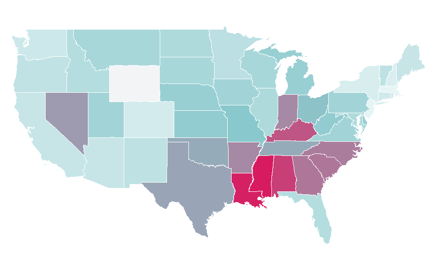 Affinity by region — Deez Nuts, United States