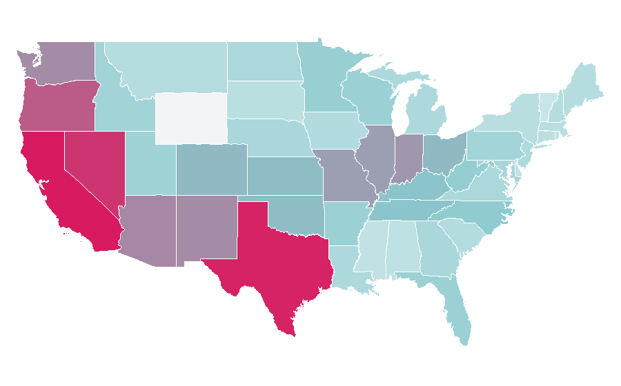 Affinity by region — Deftones, United States