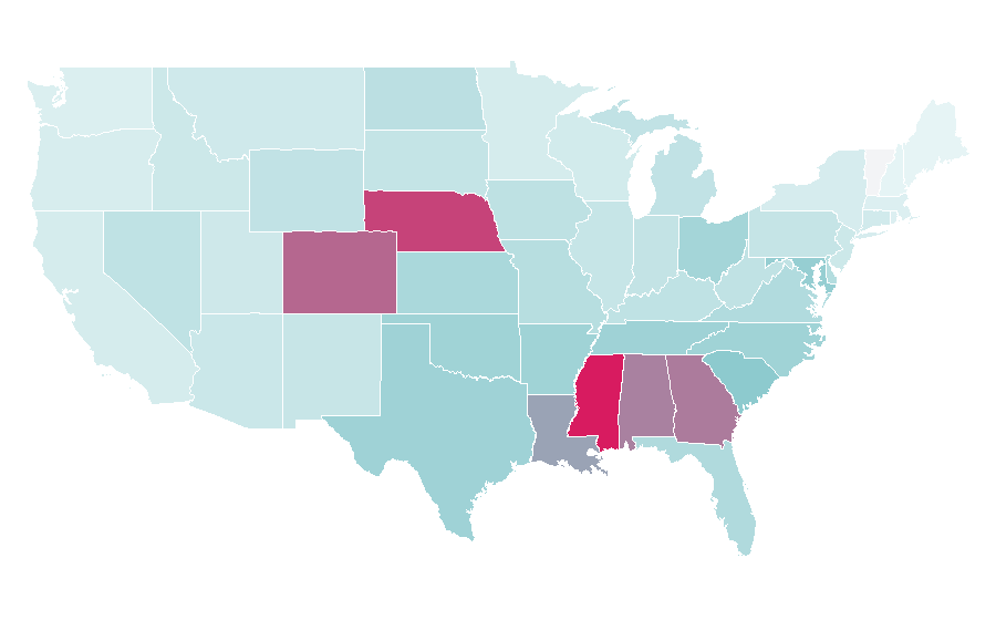 Affinity by region — Deion Sanders, United States