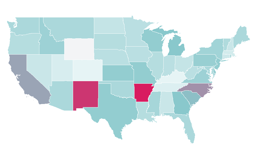Affinity by region — Delicious (website), United States