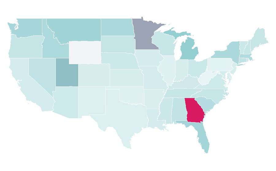 Affinity by region — Delta Air Lines, United States