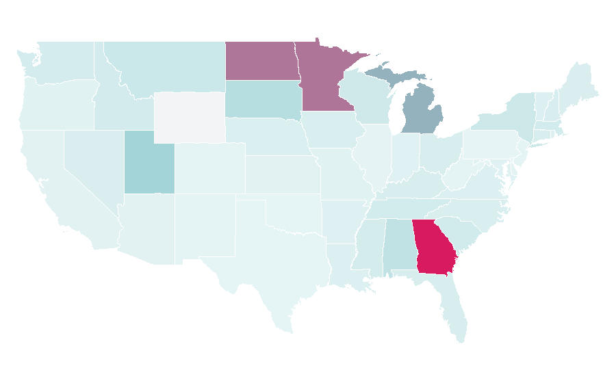 Affinity by region — Delta Vacations, United States