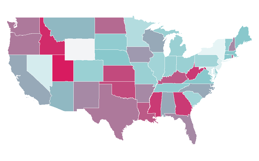 Affinity by region — Deltoid muscle, United States