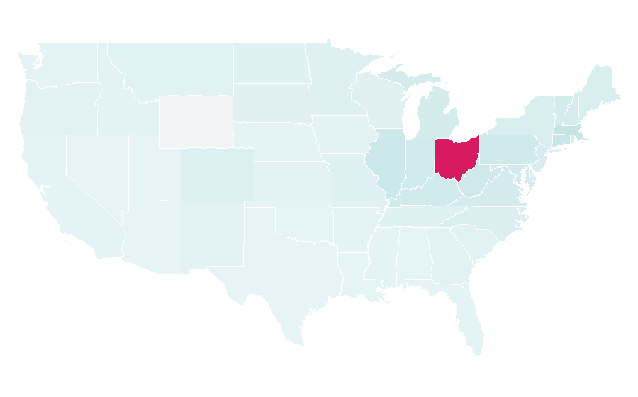 Affinity by region — Denison University, United States