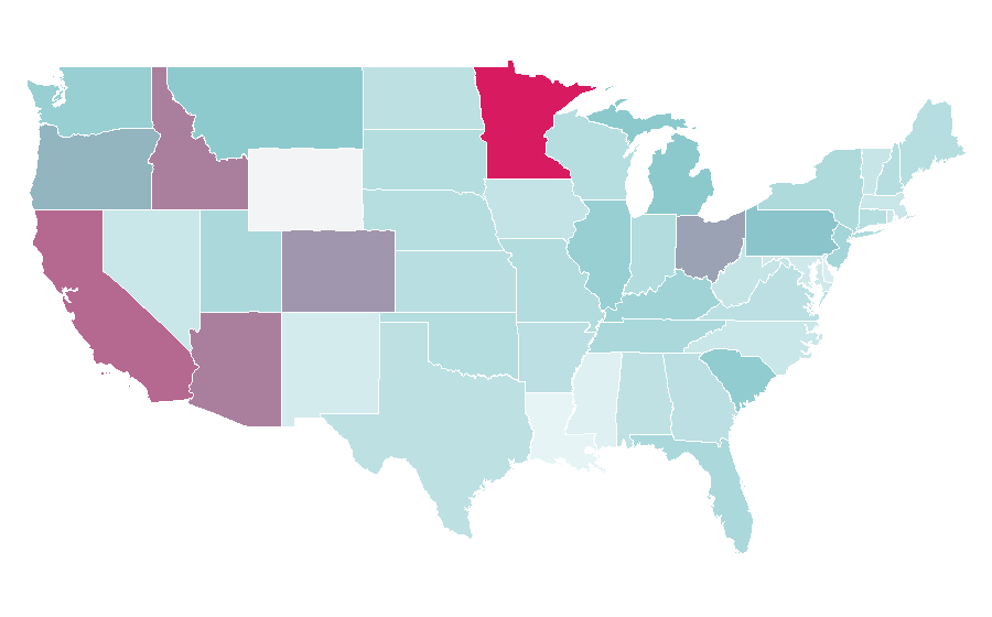 Affinity by region — Dennis Prager, United States
