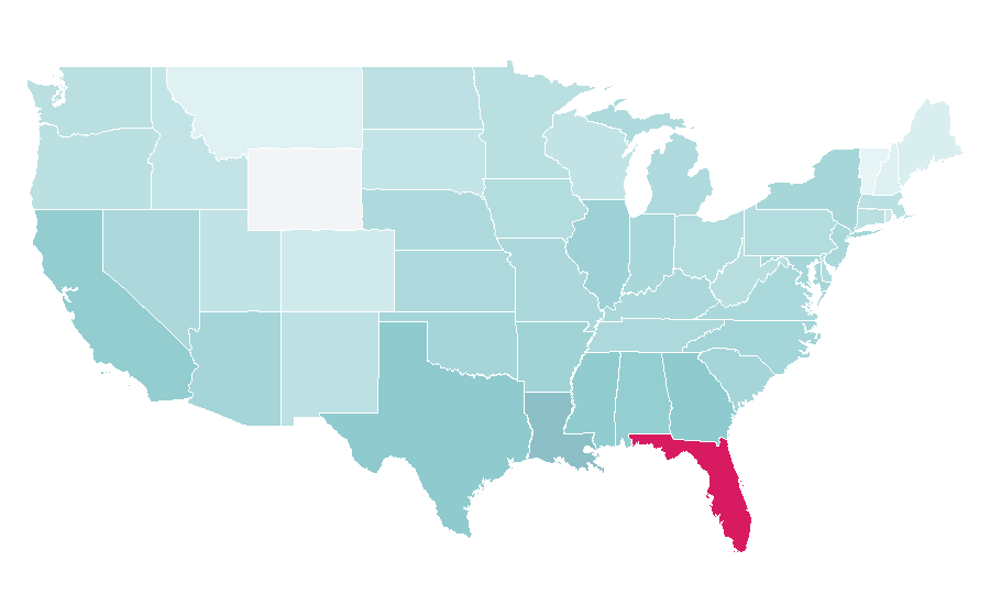Afinidad por región — Deodorant, Estados Unidos