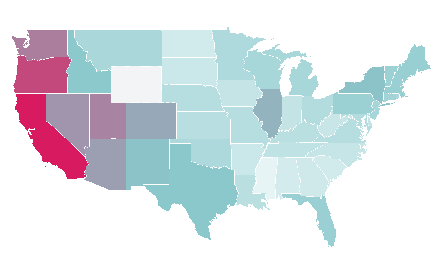 Affinity by region — Depeche Mode, United States