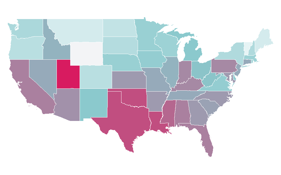 Affinity by region — Descendants (2015 film), United States