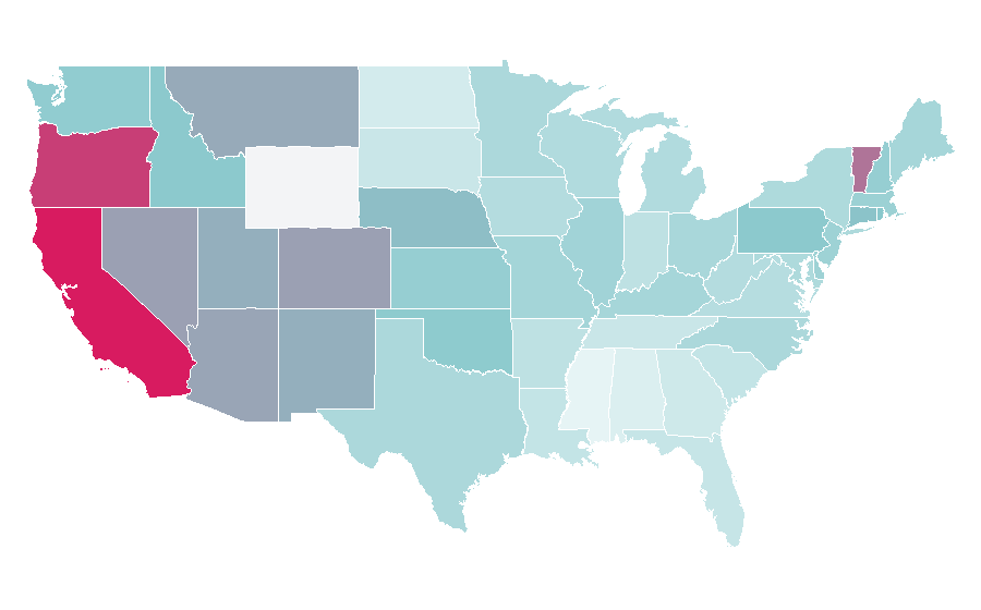 Affinity by region — Descendents, United States