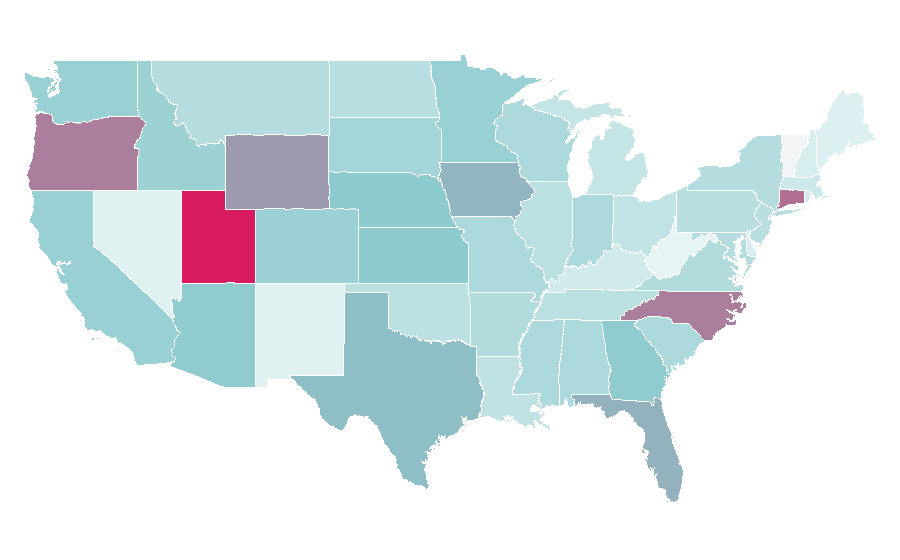 Affinity by region — Design & Interior, United States