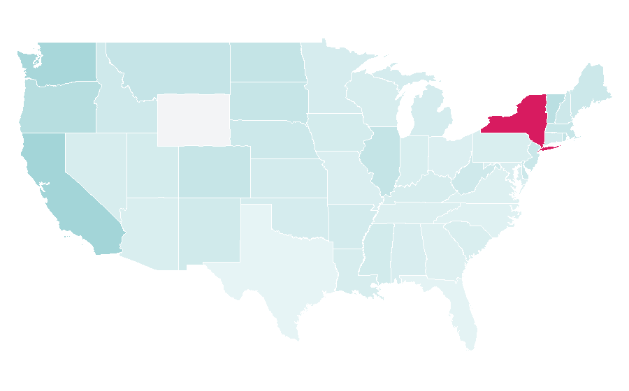Affinity by region — Design Milk, United States