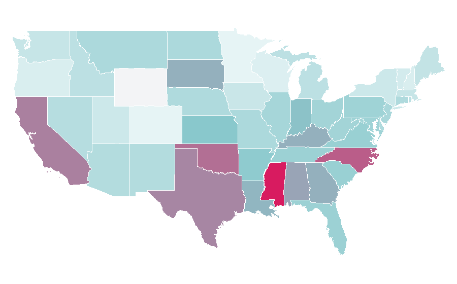 Affinity by region — Desolated, United States