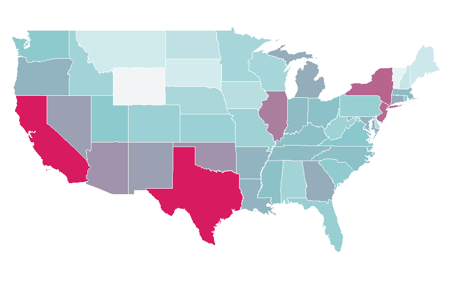 Affinity by region — Desperate Housewives, United States