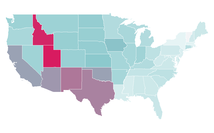 Affinity by region — Despicable Me 2, United States