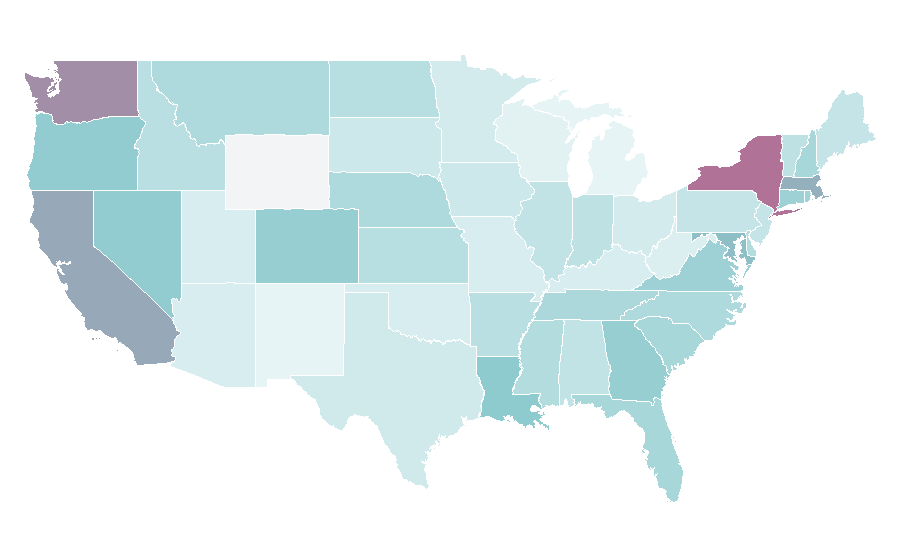 Affinity by region — Dessert wine, United States