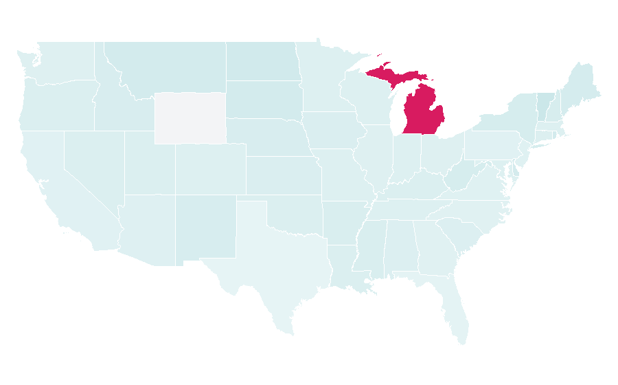 Affinity by region — Detroit techno, United States
