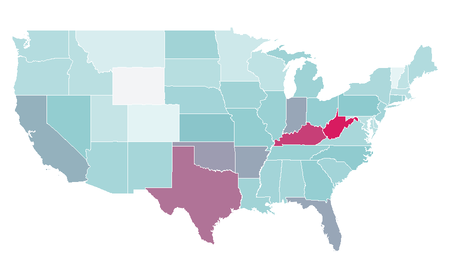 Affinity by region — Dexter Morgan, United States