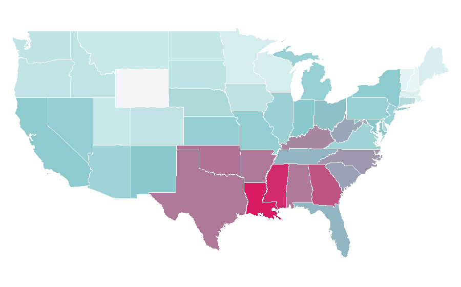 Affinity by region — Dexter's Laboratory, United States