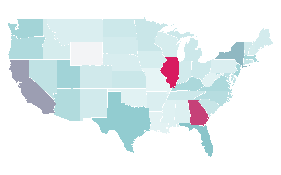 Affinity by region — DHL Express, United States